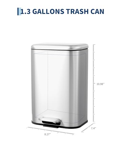 Save 35% on Garvee Stainless Steel Step Trash Can - Image 3