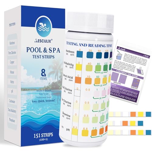 40% Off AESCULIX 8-in-1 Pool Test Strips (151 Count) - Image 1