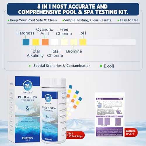 40% Off AESCULIX 8-in-1 Pool Test Strips (151 Count) - Image 2