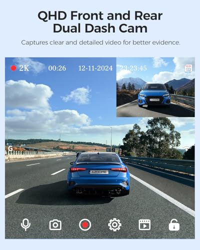 42% Off AZDOME 3K WiFi Dash Cam with Free 64GB Card - Image 2