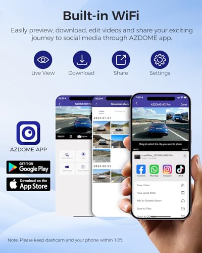 42% Off AZDOME 3K WiFi Dash Cam with Free 64GB Card - Image 3