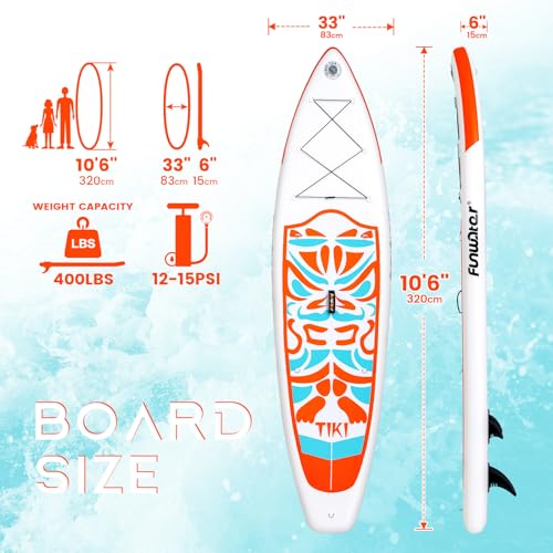 60% Off FunWater Inflatable Stand Up Paddle Board with Accessories - Image 2