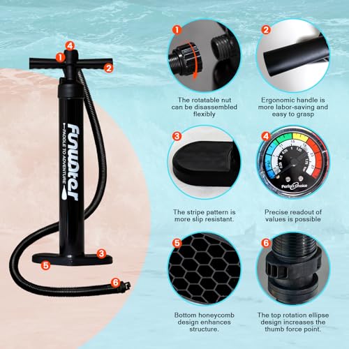 60% Off FunWater Inflatable Stand Up Paddle Board with Accessories - Image 6
