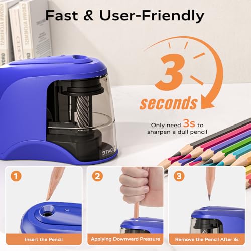 50% Off STAGEEK Electric Pencil Sharpener - Dual Power - Image 4