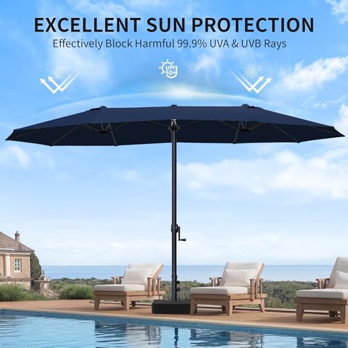 90% Off OLILAWN 15ft Patio Umbrella with Base Included - Image 4