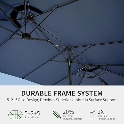 90% Off OLILAWN 15ft Patio Umbrella with Base Included - Image 5