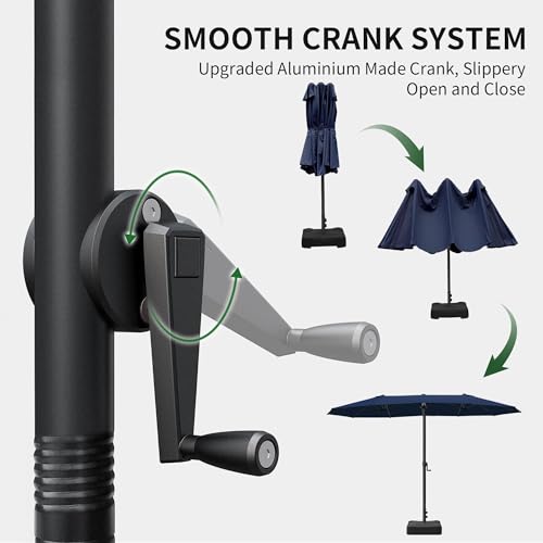 90% Off OLILAWN 15ft Patio Umbrella with Base Included - Image 6