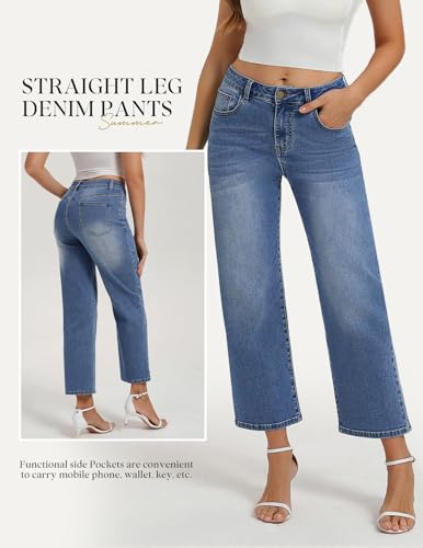 50% Off Belle Poque Women's Stretchy Straight Leg Jeans - Image 4