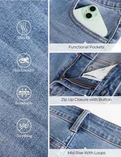 50% Off Belle Poque Women's Stretchy Straight Leg Jeans - Image 6