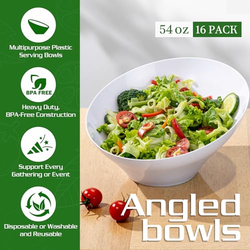 40% Off Liacere 16-Piece White Plastic Serving Bowls - Image 2