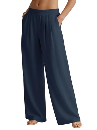 Save 31% on JEKAOYI Women's Flowy Linen Palazzo Pants - Image 1
