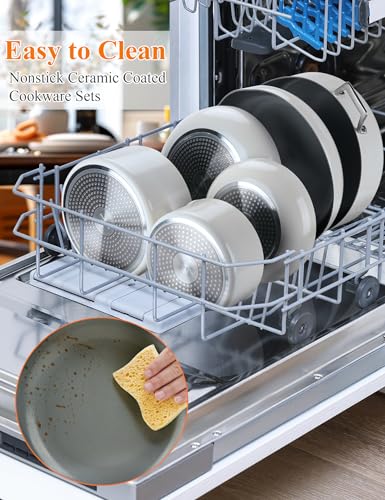 57% Off ChefRobot 12-Piece Ceramic Nonstick Cookware Set - Image 5