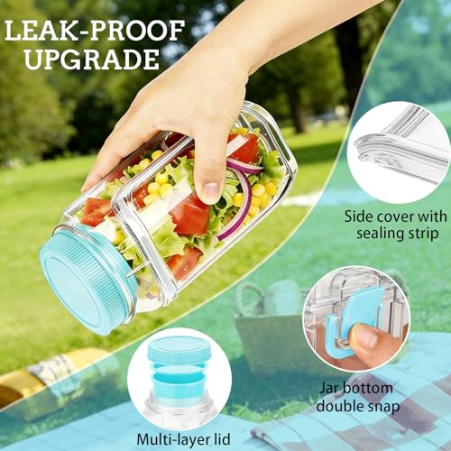 50% Off VKX 35oz Leakproof Salad Jar with Dressing Cup - Image 4