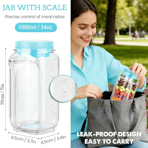 50% Off VKX 35oz Leakproof Salad Jar with Dressing Cup - Image 5