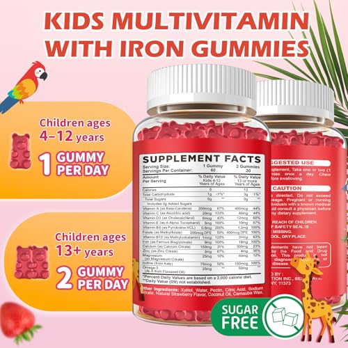 50% Off Kids Iron Gummies with Multivitamins & Calcium - Image 4