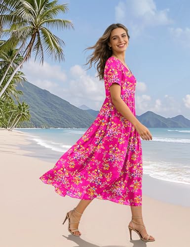50% Off YESNO Women's Floral Maxi Dress with Pockets - Image 3