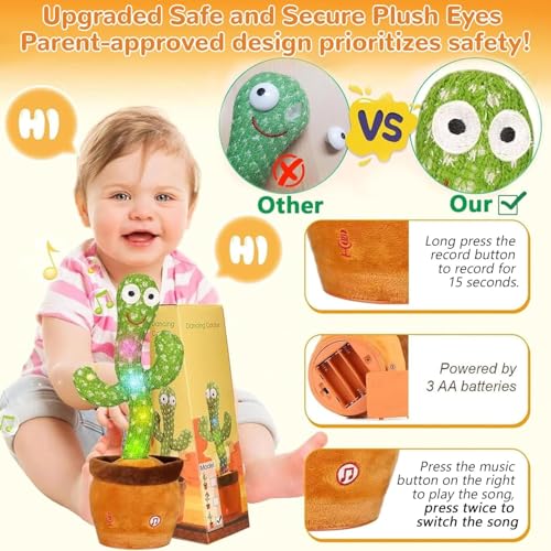 55% Off MILEGI Dancing Talking Cactus Toy for Toddlers - Image 3