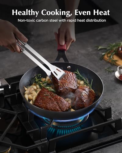 Save 30% on Yonida 12-Inch Pre-Seasoned Carbon Steel Pan - Image 2