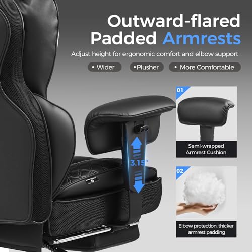 40% Off GTPLAYER Big & Tall Gaming Chair with Footrest - Image 6