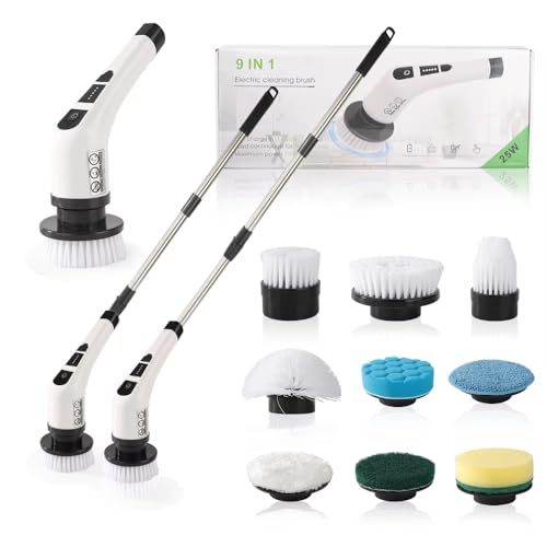 Save 54% on Cordless Electric Spin Scrubber with 9 Brush Heads