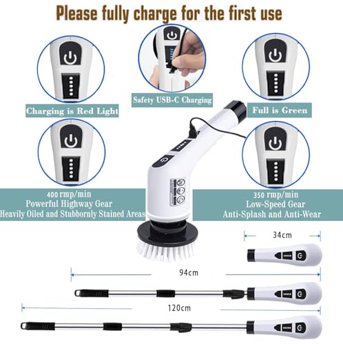 Save 54% on Cordless Electric Spin Scrubber with 9 Brush Heads - Image 3