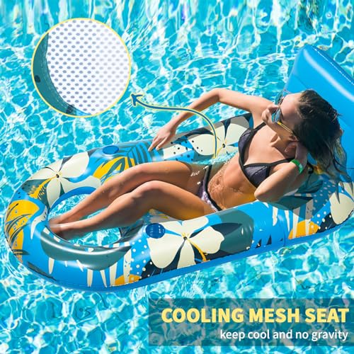 50% Off Heavy-Duty Inflatable Pool Float with Cup Holders - Image 3