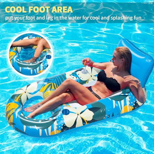 50% Off Heavy-Duty Inflatable Pool Float with Cup Holders - Image 5