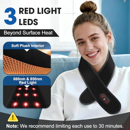 40% Off Cordless Neck Heating Pad with Red Light Therapy - Image 3