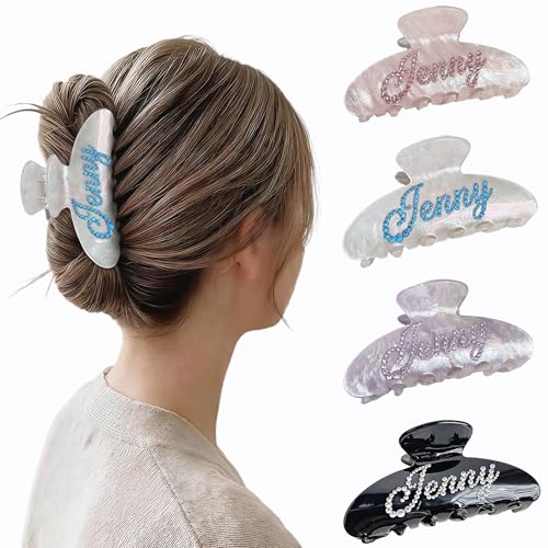 50% Off Personalized Rhinestone Banana Hair Clips for Women