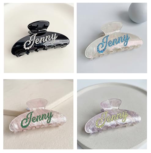 50% Off Personalized Rhinestone Banana Hair Clips for Women - Image 4