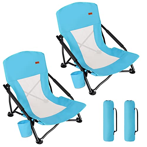 50% Off TOBTOS Low Beach Chair 2-Pack for Camping & Beach - Image 1