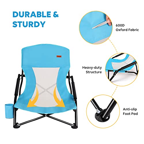 50% Off TOBTOS Low Beach Chair 2-Pack for Camping & Beach - Image 4