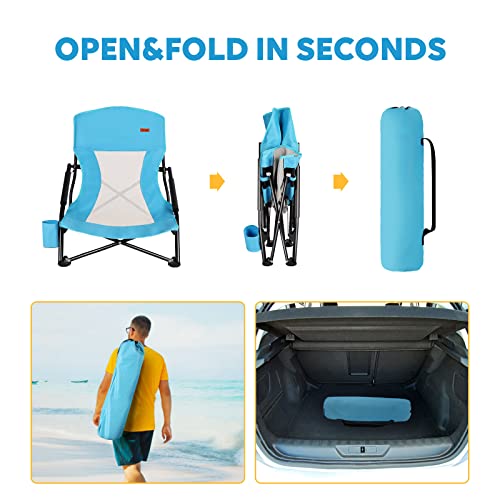 50% Off TOBTOS Low Beach Chair 2-Pack for Camping & Beach - Image 6