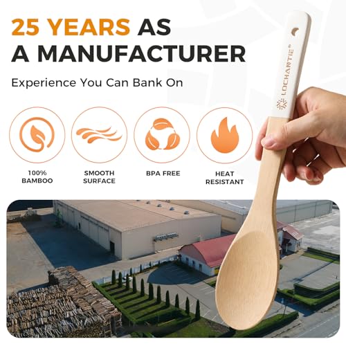 50% Off Bamboo Wooden Utensil Set for Nonstick Cookware - Image 5