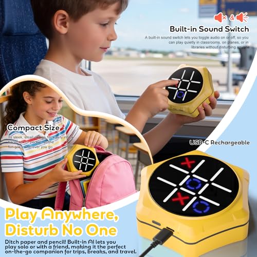 50% Off VORQXIN Handheld Tic Tac Toe Game - 5-in-1 Brain Teaser - Image 5
