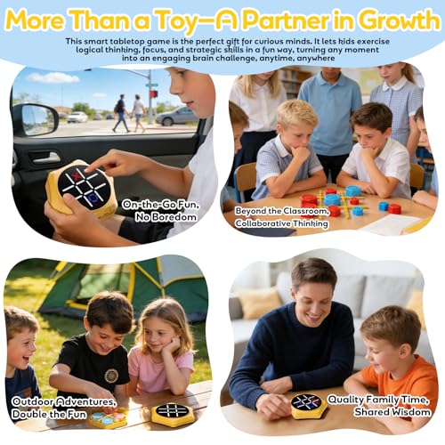 50% Off VORQXIN Handheld Tic Tac Toe Game - 5-in-1 Brain Teaser - Image 6