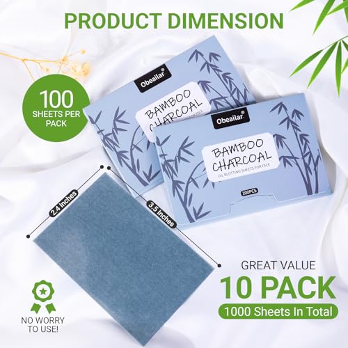50% Off 1000-Count Bamboo Charcoal Oil Blotting Sheets - Image 2