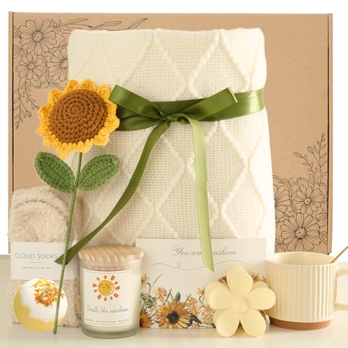 50% Off Sunflower Birthday Gift Basket for Women
