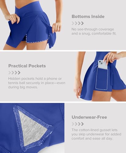 50% Off BRXL Women's Tennis Skirt with Built-in Shorts & Pockets - Image 5