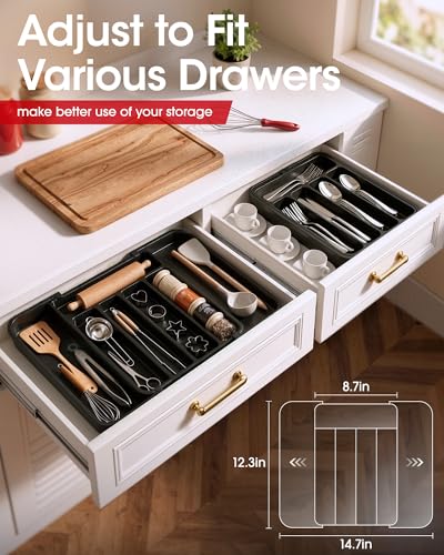 Save 39% on Aujen Expandable Kitchen Drawer Organizer - Image 4