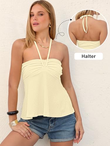 53% Off ANRABESS Women's Strapless Tie-Front Tube Top - Image 6
