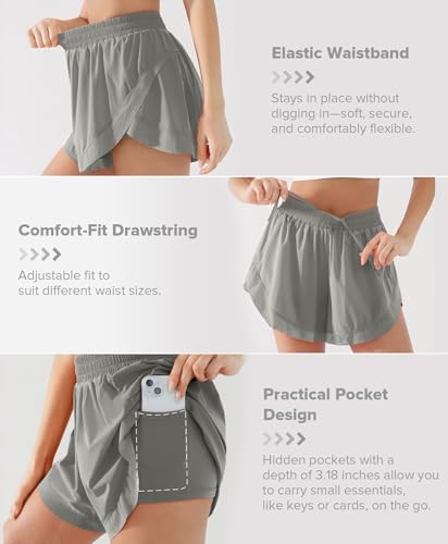 50% Off Women's 2-in-1 Quick Dry Athletic Butterfly Shorts - Image 3