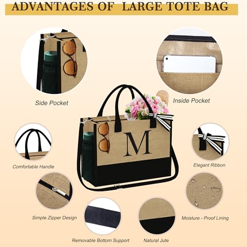 64% Off YOOLIFE Personalized Tote & Makeup Bag Set - Image 4