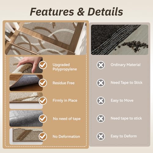 50% Off PADOOR Non-Slip Stair Treads - 15-Pack Safety Carpet - Image 5