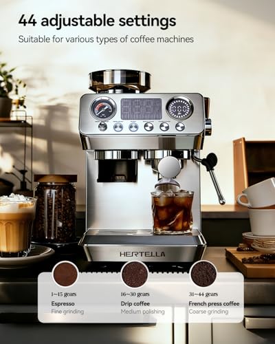 50% Off HERTELLA Espresso Machine with Burr Grinder - Image 6