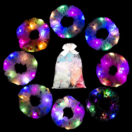 45% Off LED Glow Scrunchies - Light Up Hair Accessories - Image 3