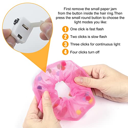 45% Off LED Glow Scrunchies - Light Up Hair Accessories - Image 4