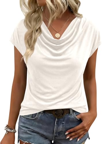 50% Off Fisoew Women's Business Casual Cowl Neck Tops - Image 1