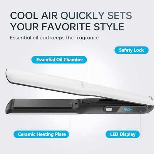 50% Off Niomuis 2-in-1 Hair Straightener & Curler with Cool Air Fan - Image 3