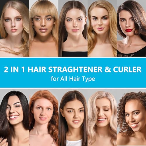 50% Off Niomuis 2-in-1 Hair Straightener & Curler with Cool Air Fan - Image 7